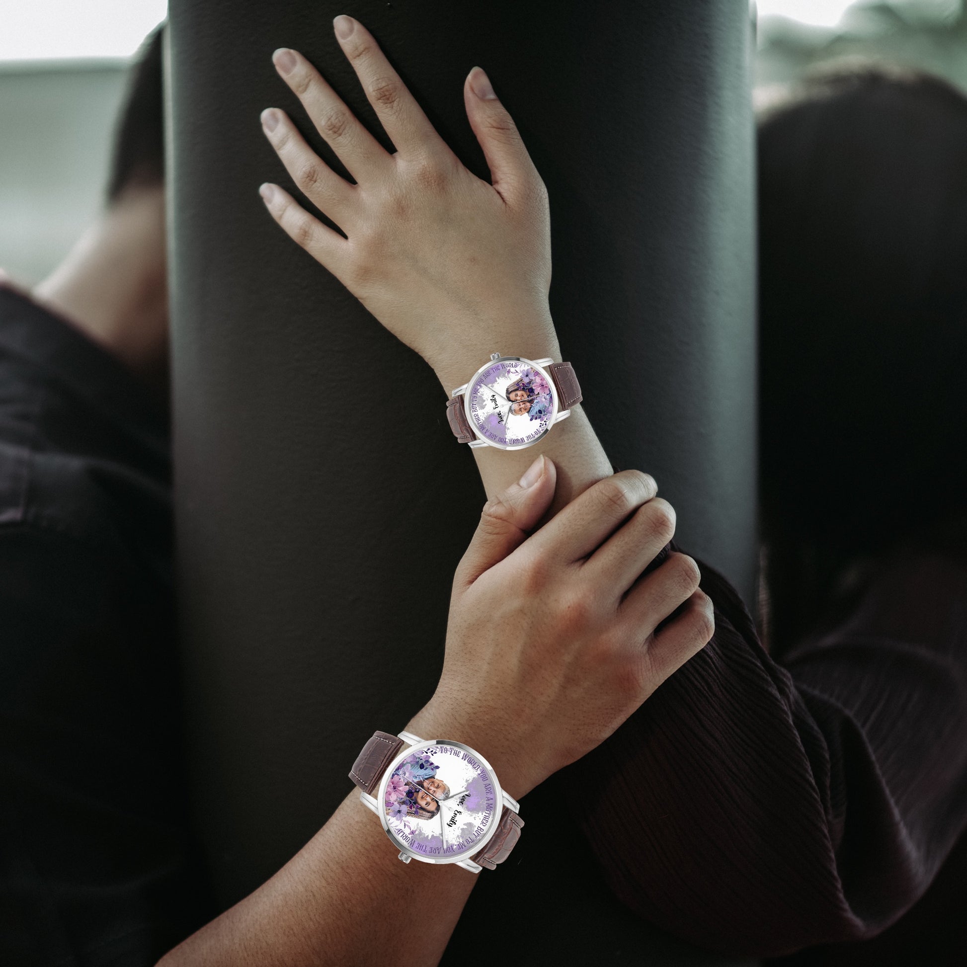 Personalized Premium Wide Type Quartz Watch - With Your Photo and Name - furevermama