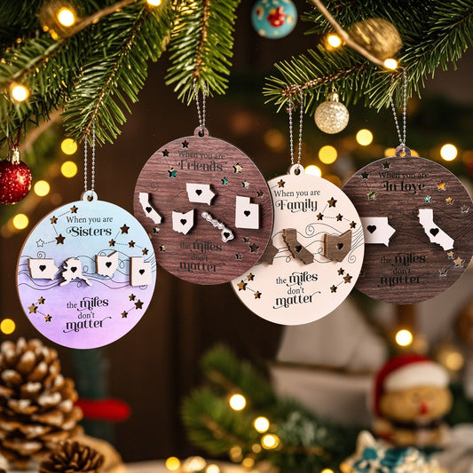 Family milestone ornament - 2 Layered Wooden Ornament - Christmas Gift For Family - furevermama