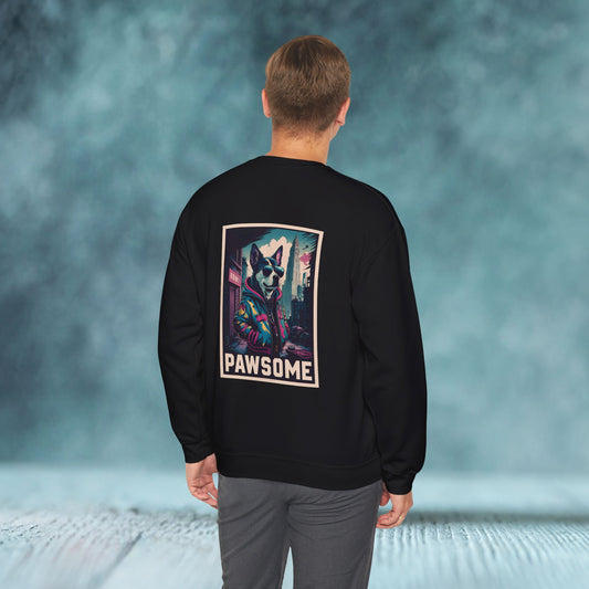 Pawsome Dog Crewneck Sweatshirt (Double Sided) - furevermama