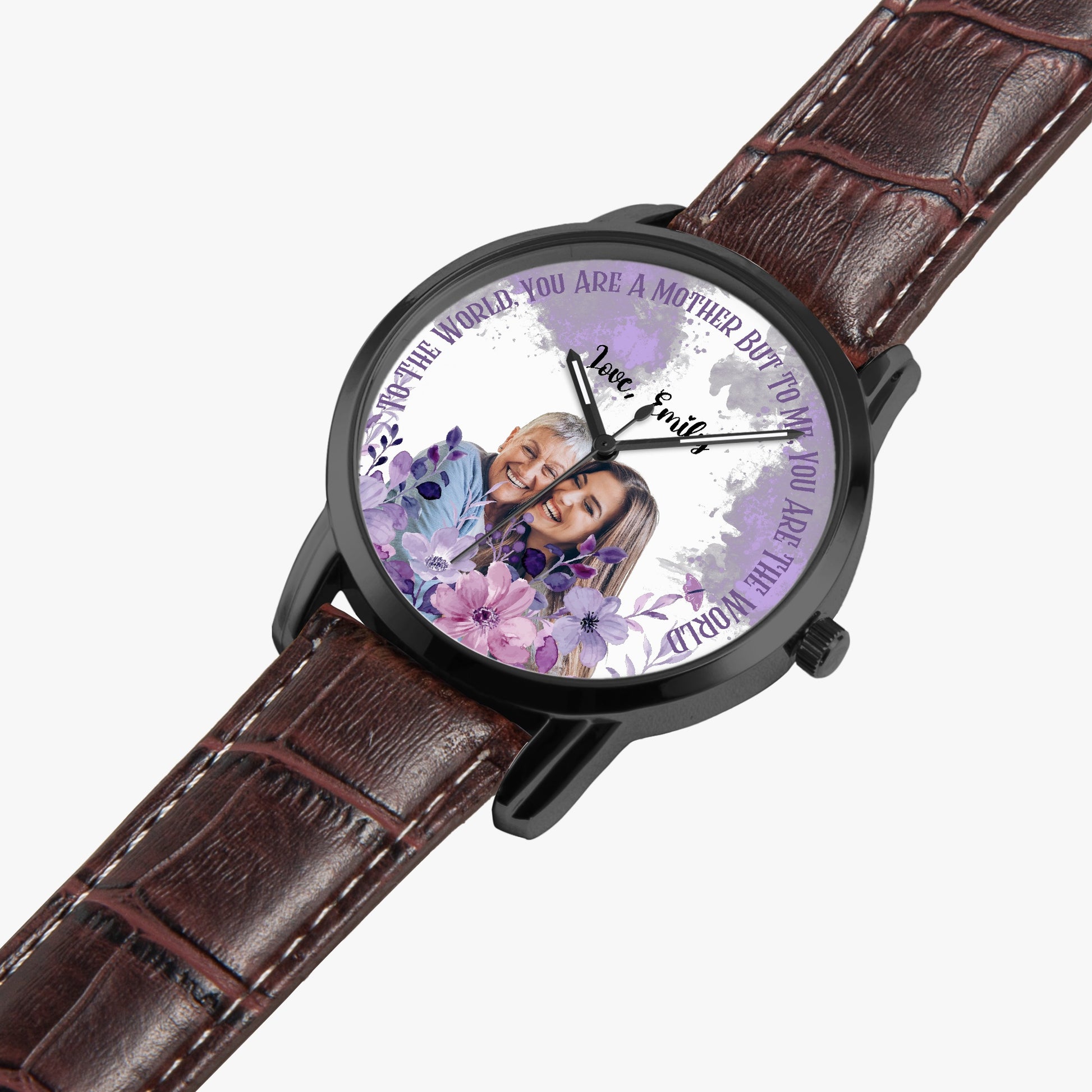 Personalized Premium Wide Type Quartz Watch - With Your Photo and Name - furevermama