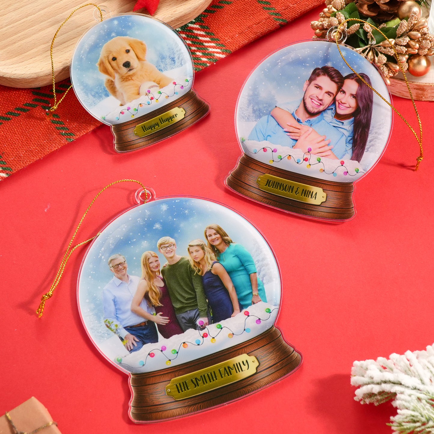 Custom Crystal Ball Shaped Acrylic Ornament – Perfect Christmas Gift