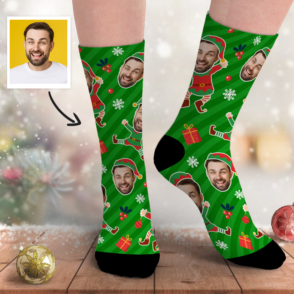 Custom Funny Face Christmas Socks, Your Christmas Gifts - furevermama