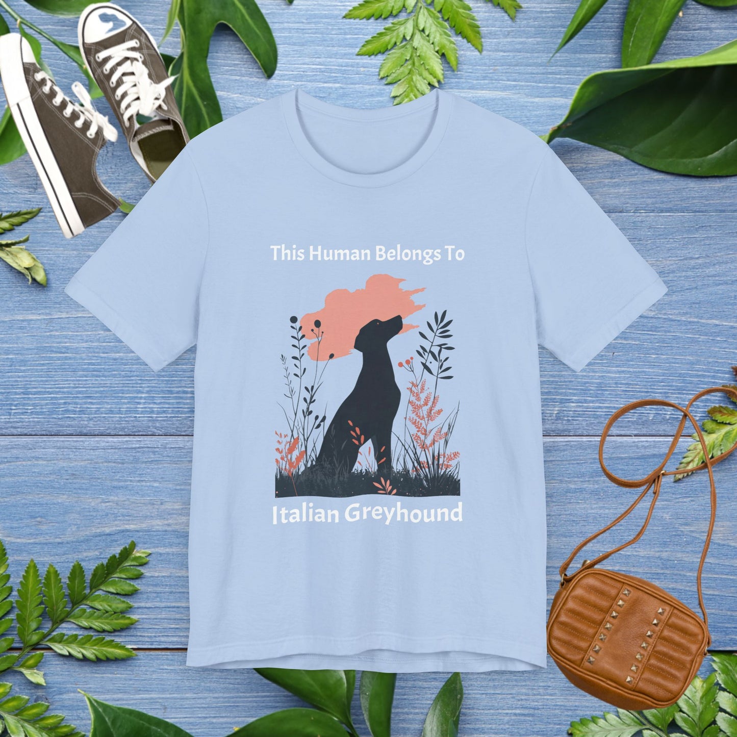 This Human Belongs To Italian Greyhound Jersey Tee - furevermama