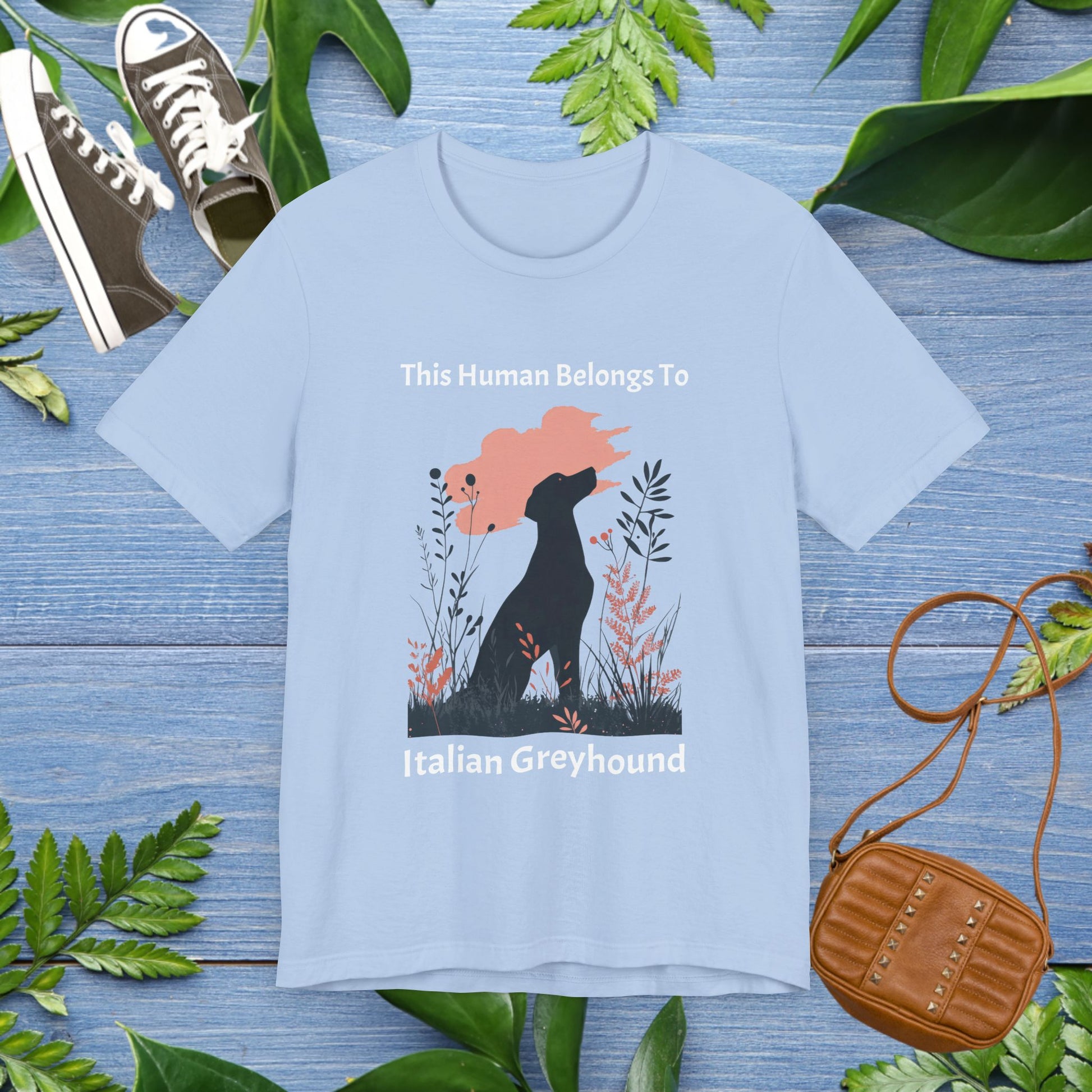 This Human Belongs To Italian Greyhound Jersey Tee - furevermama