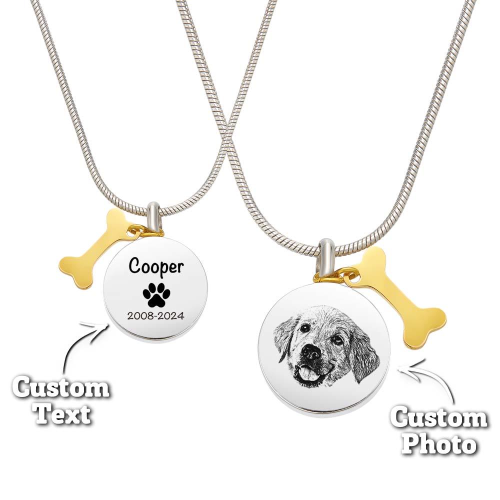 Personalized Engraved Pet Ashes Necklace for Dog Cat Pet Lovers - furevermama