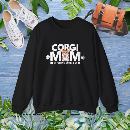 Corgi Mom , I am Feeling Corgious Crewneck Sweatshirt - furevermama
