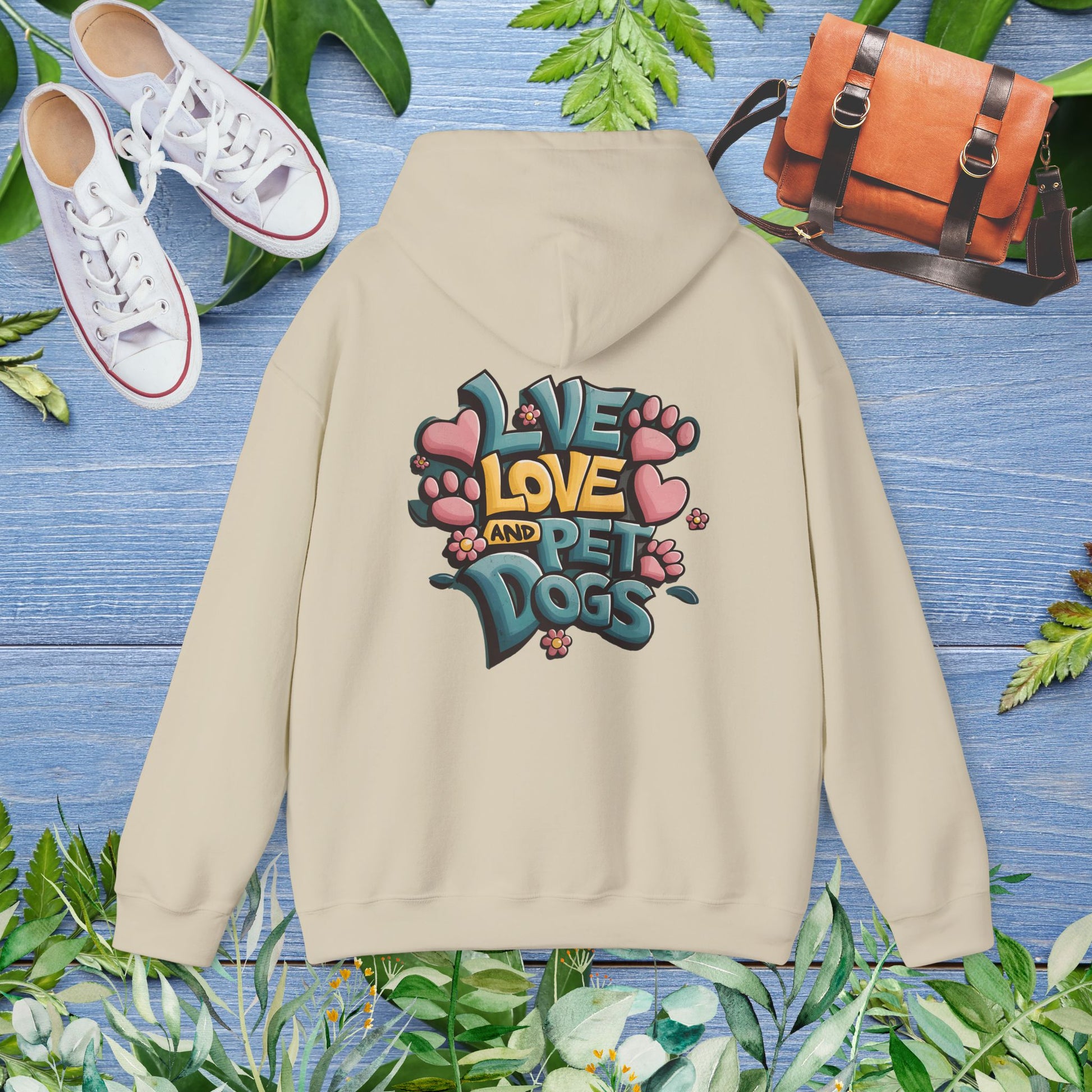Live Love and Pet Dogs Hoodie (Double-Sided) - furevermama