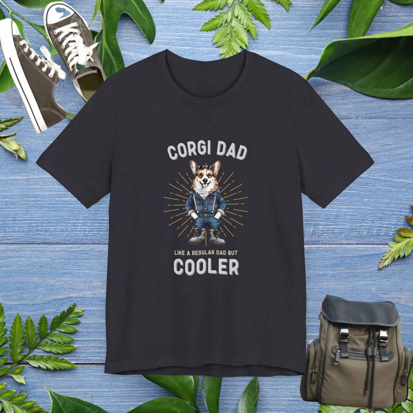 Cooler Corgi Dad T-Shirt - furevermama