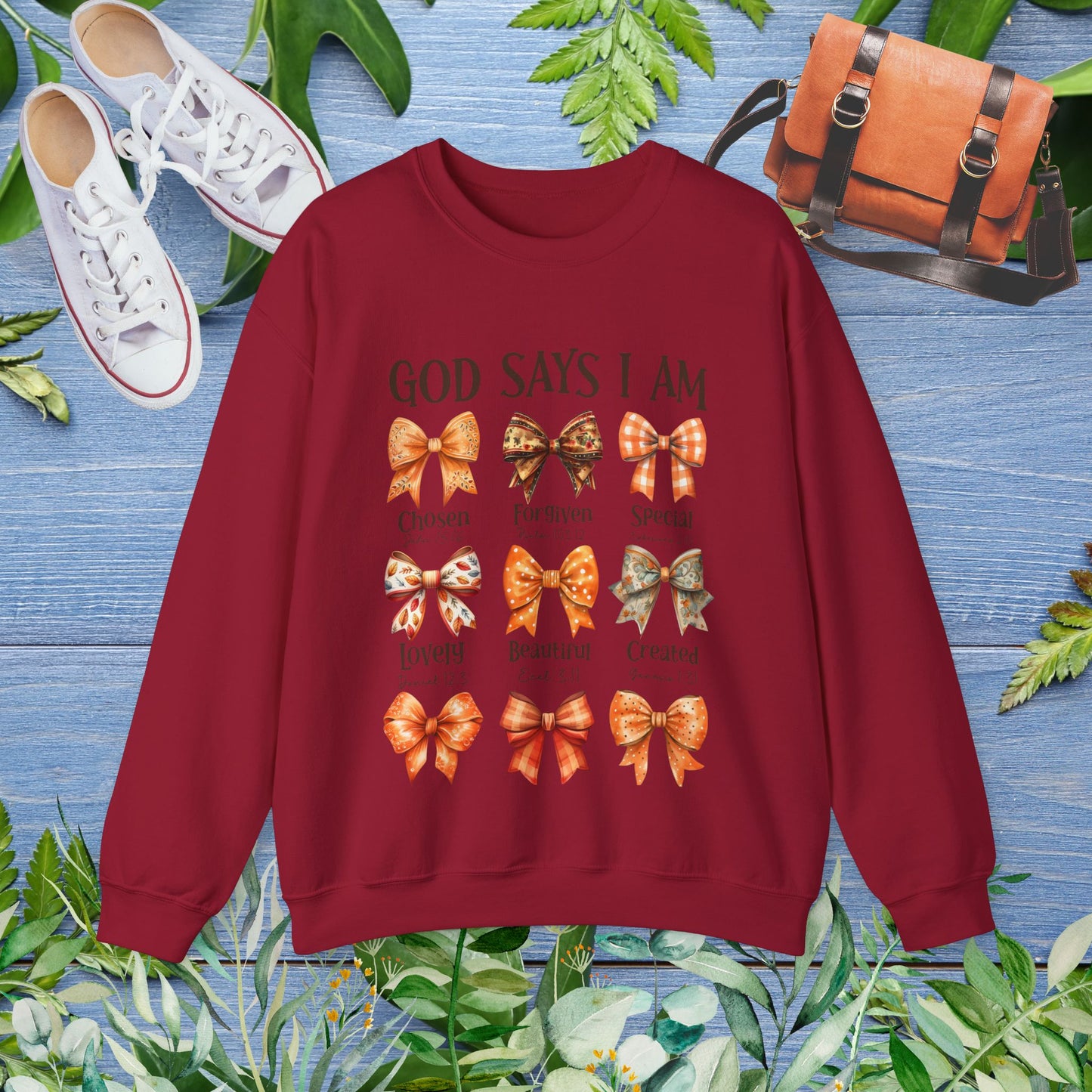 God Says I Am Crewneck Sweatshirt - furevermama