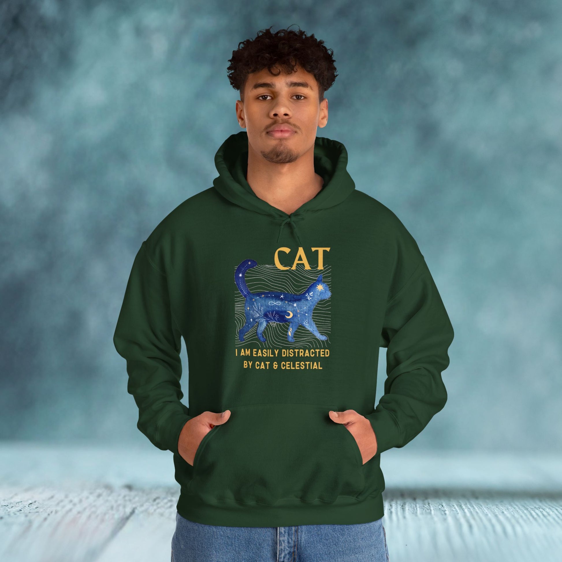Cat and Celestial Unisex Hoodie - furevermama
