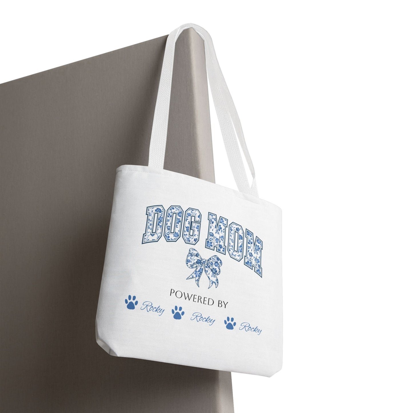 Personalised Dog Mom Powered by Dogs Tote Bag (Max 6 Dog Names) - furevermama