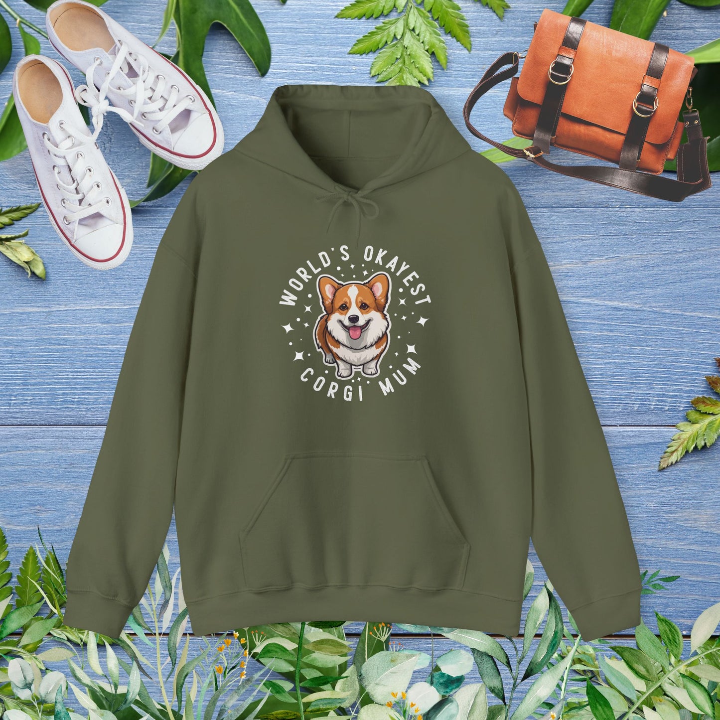 World's Okayest Corgi Mum Hoodie - furevermama