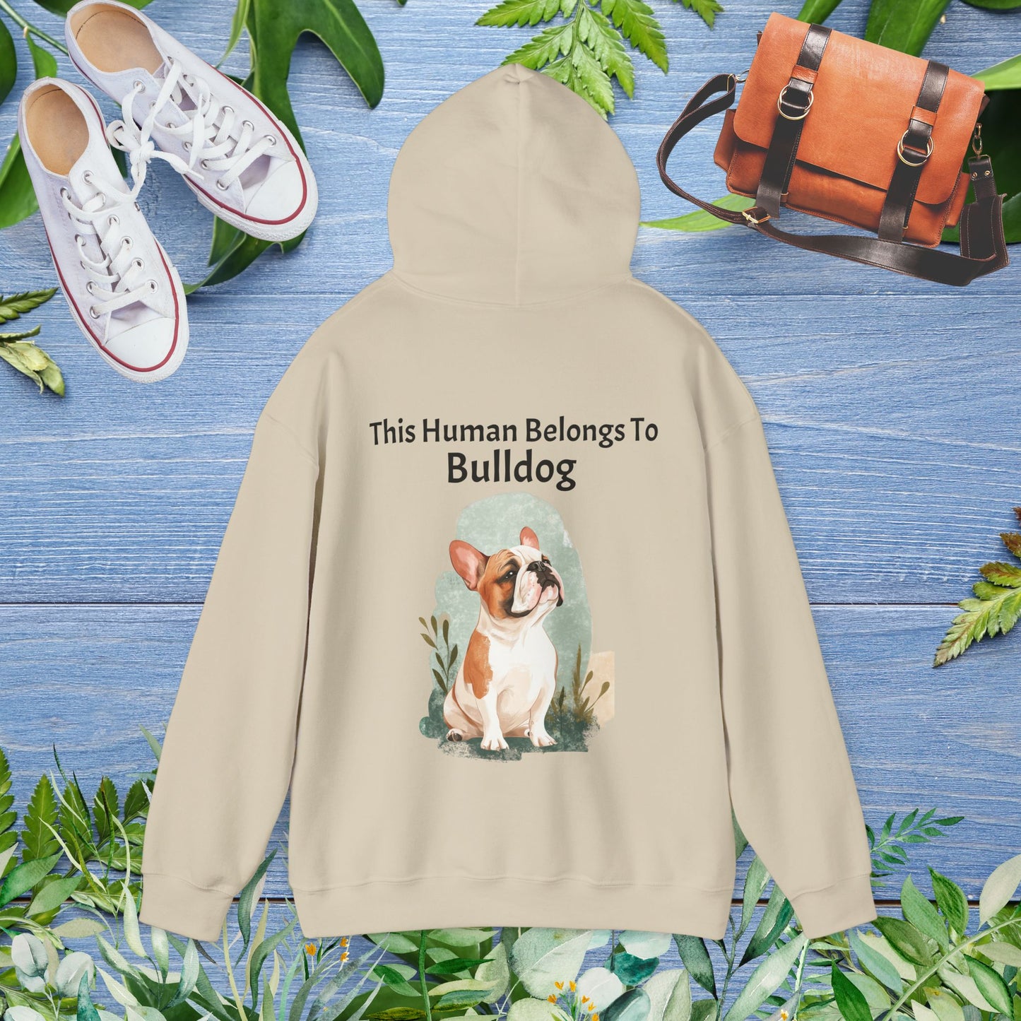 This Human Belongs to Bulldog Unisex Hoodie - furevermama