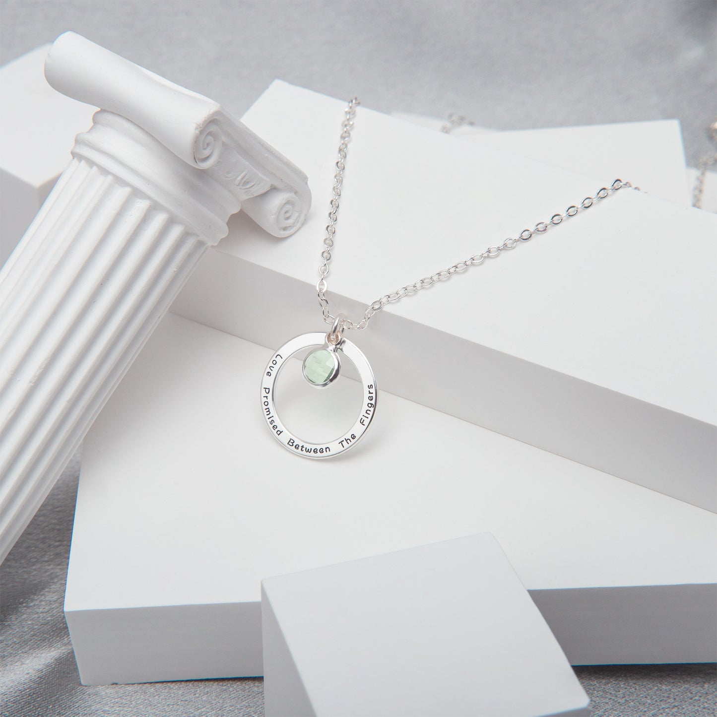 Personalised Birthstone 925 Sterling Sliver Necklace - furevermama