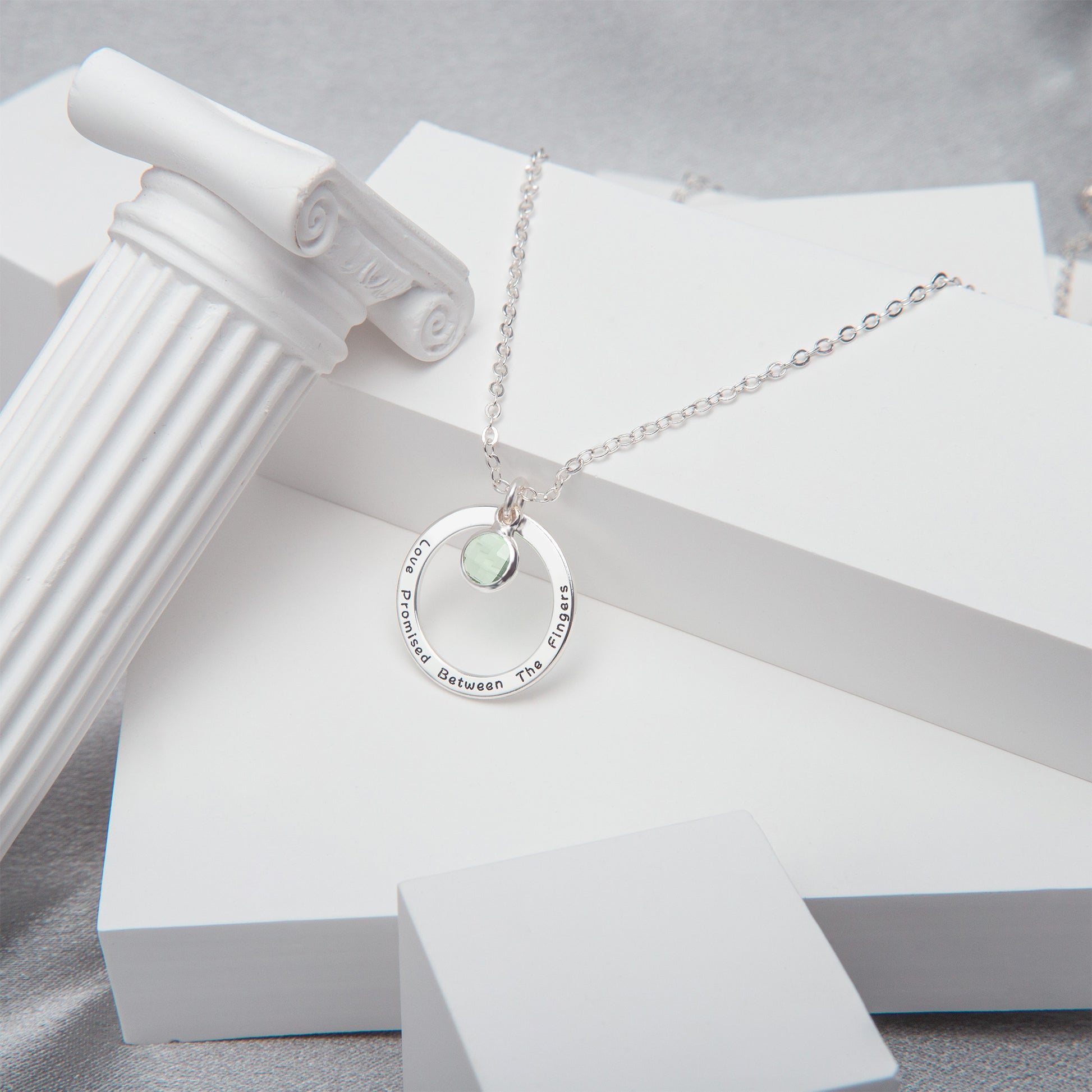 Personalised Birthstone 925 Sterling Sliver Necklace - furevermama
