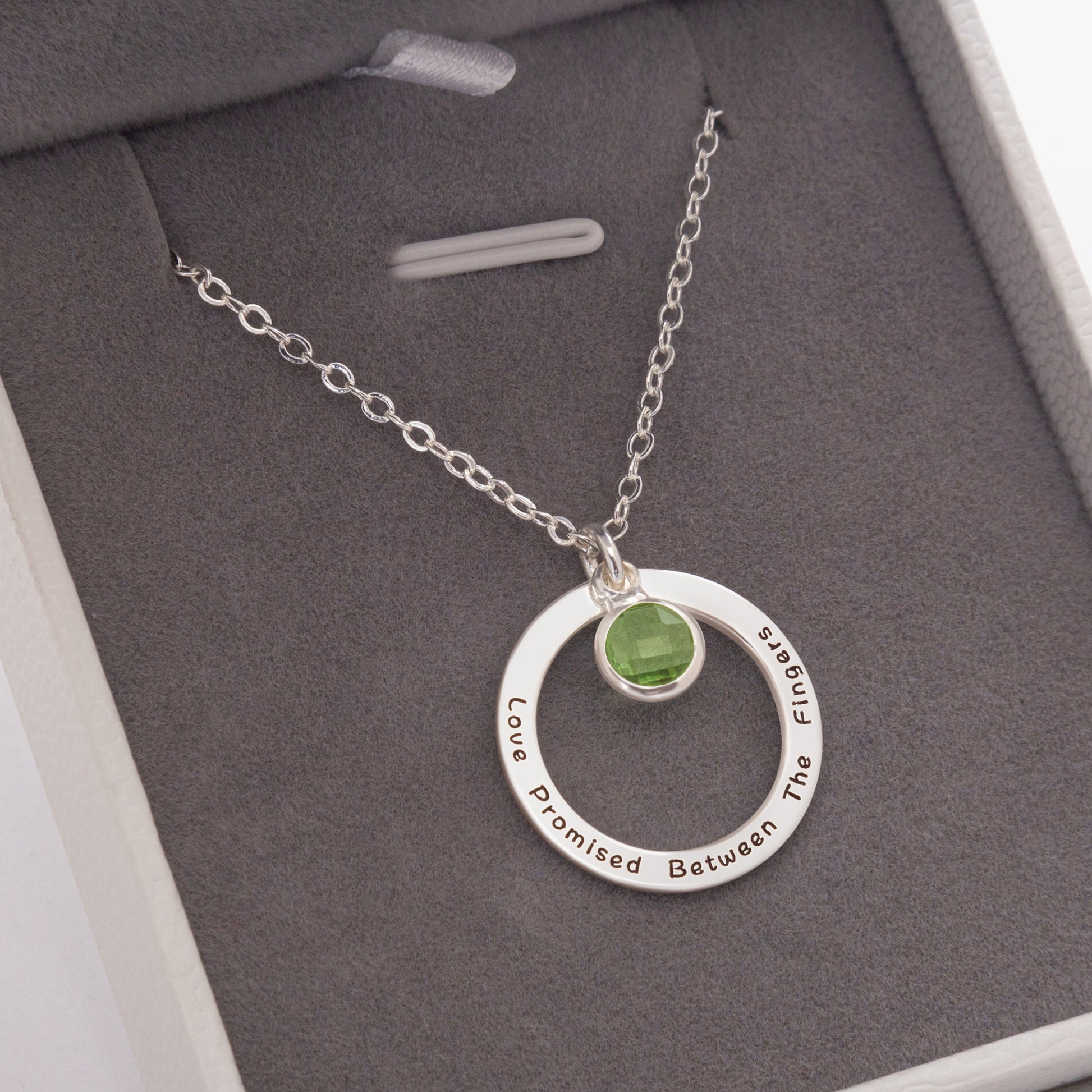 Personalised Birthstone 925 Sterling Sliver Necklace - furevermama