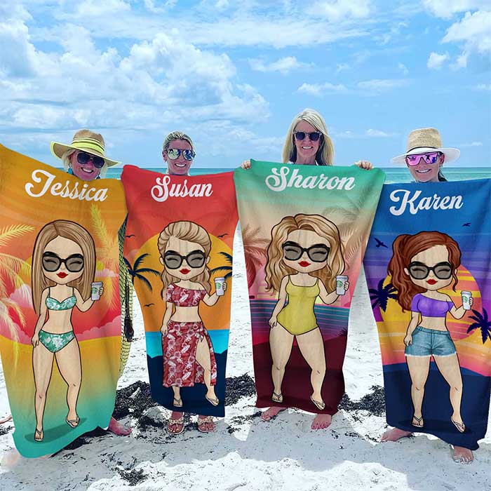 Personalized Beach Towel - Gift For Friends & Family