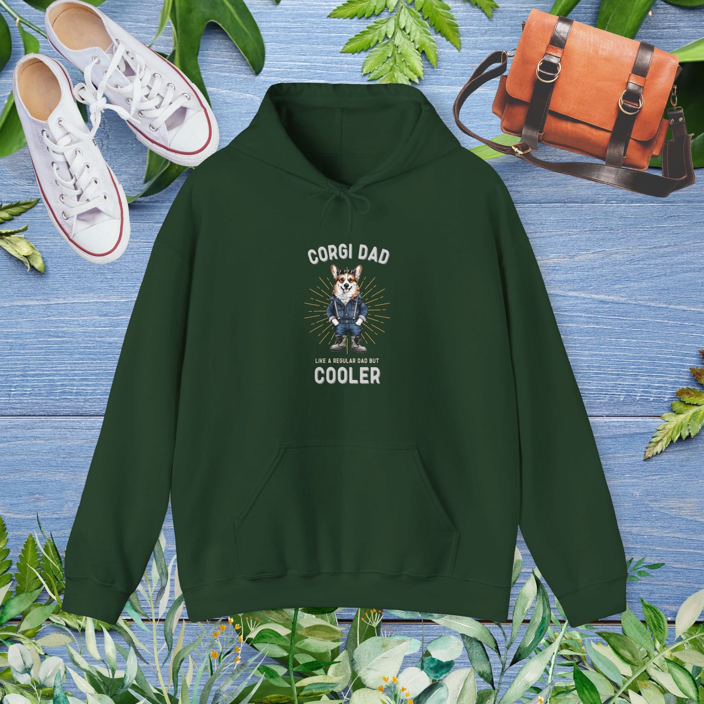 Corgi Dad Hoodie - furevermama