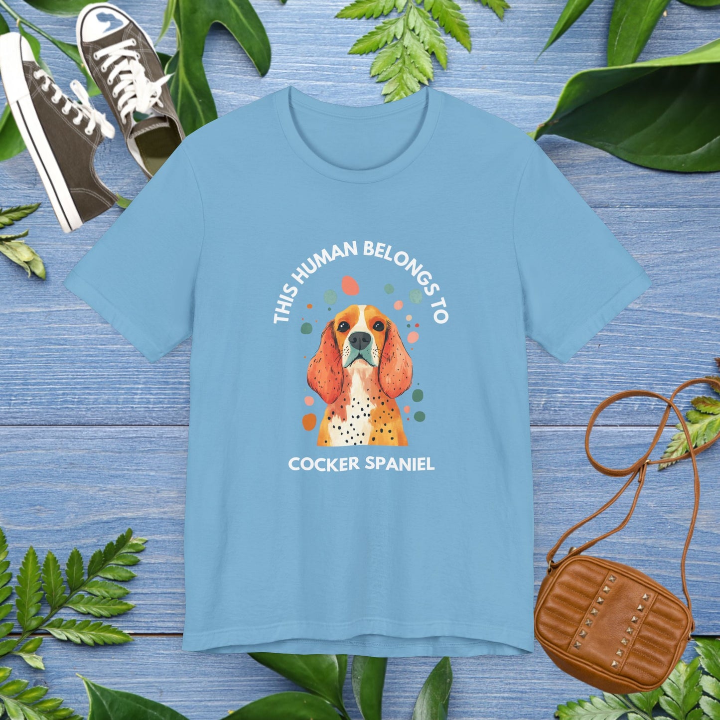 This Human Belongs To Cocker Spaniel Unisex T-Shirt - furevermama