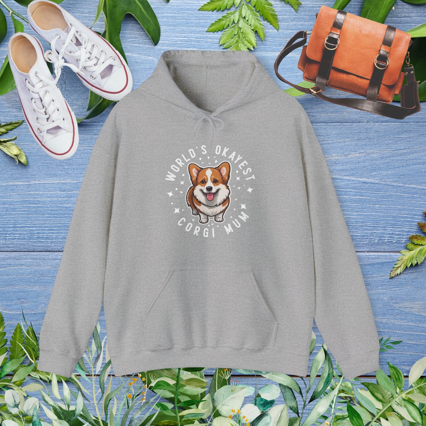 World's Okayest Corgi Mum Hoodie - furevermama