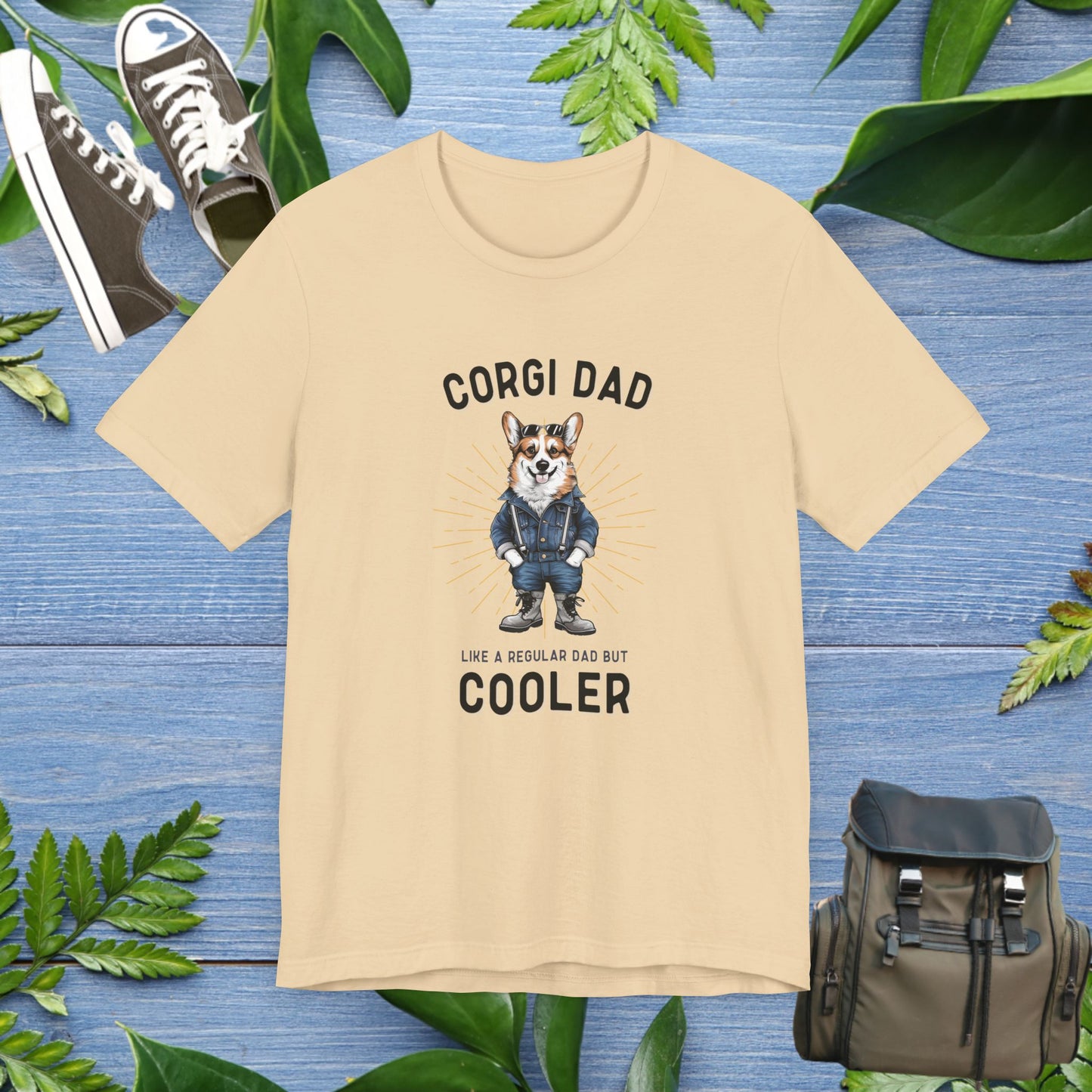 Cooler Corgi Dad T-Shirt - furevermama