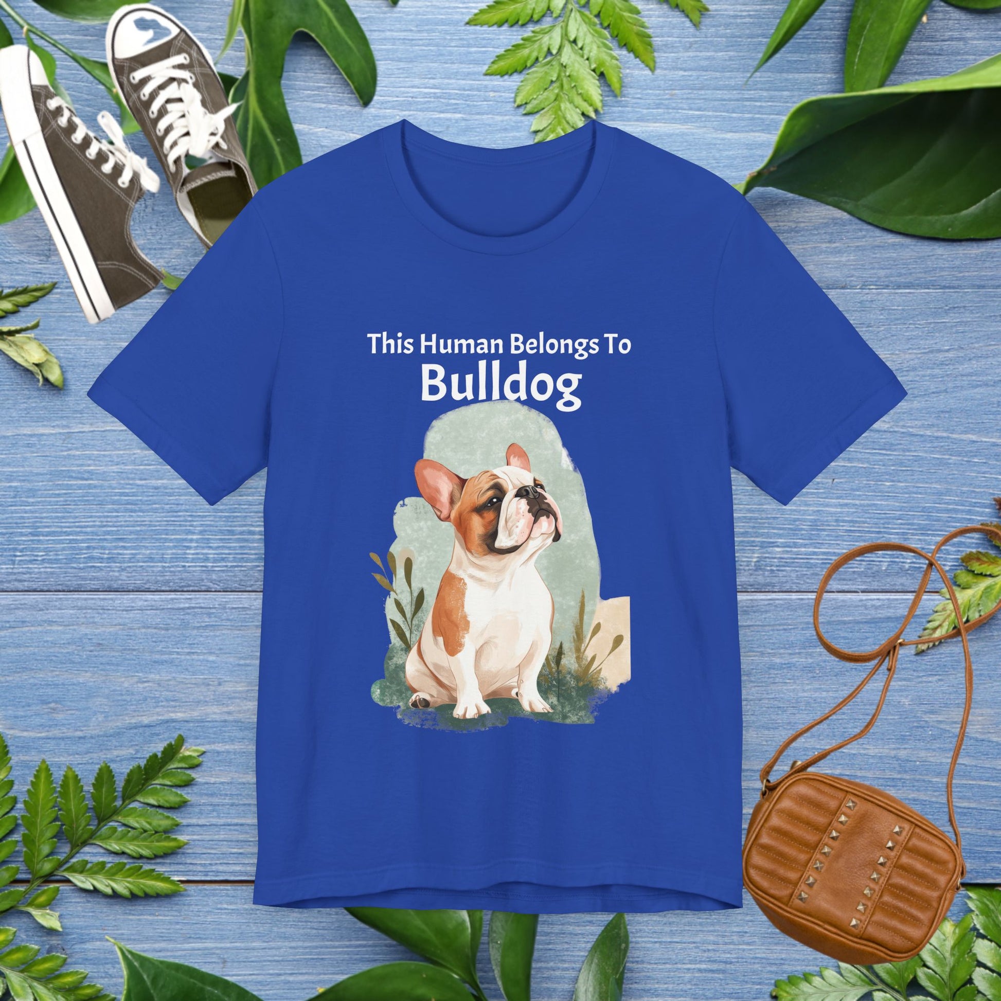 This Human Belongs To Bulldog Jersey Tee - furevermama