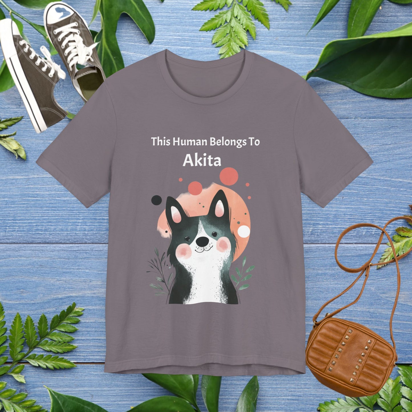 This Human Belongs To Akita T-Shirt - furevermama