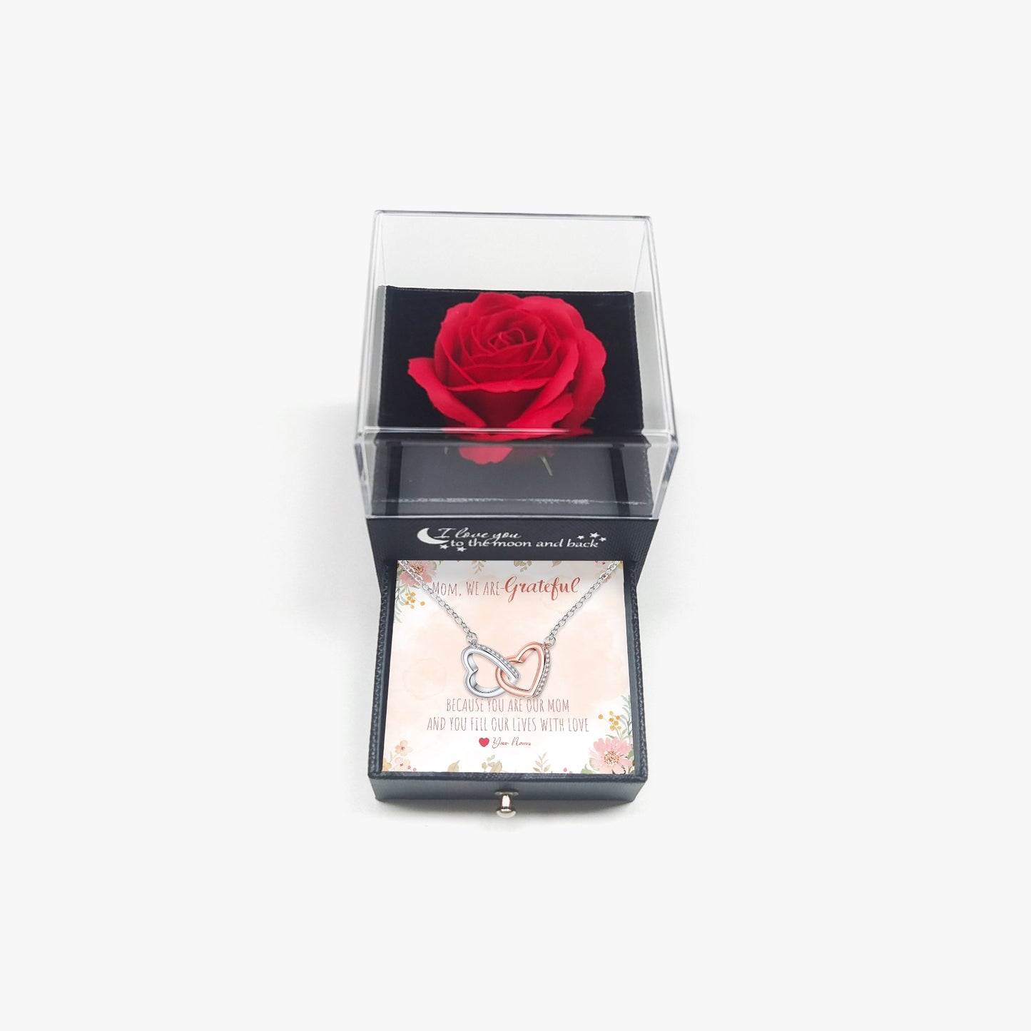 Connected Hearts Necklace With Mother's Gift Card - furevermama