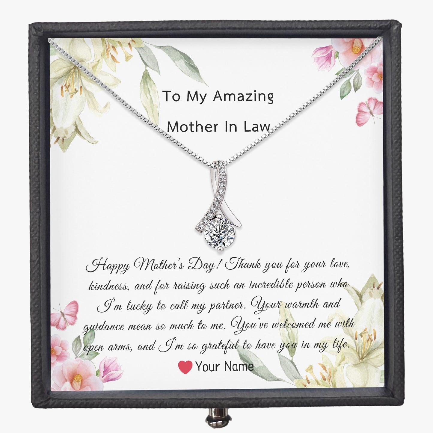 Elegant Necklace with Gift Box For Mother In Law - furevermama