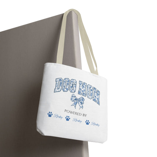 Personalised Dog Mom Powered by Dogs Tote Bag (Max 6 Dog Names) - furevermama