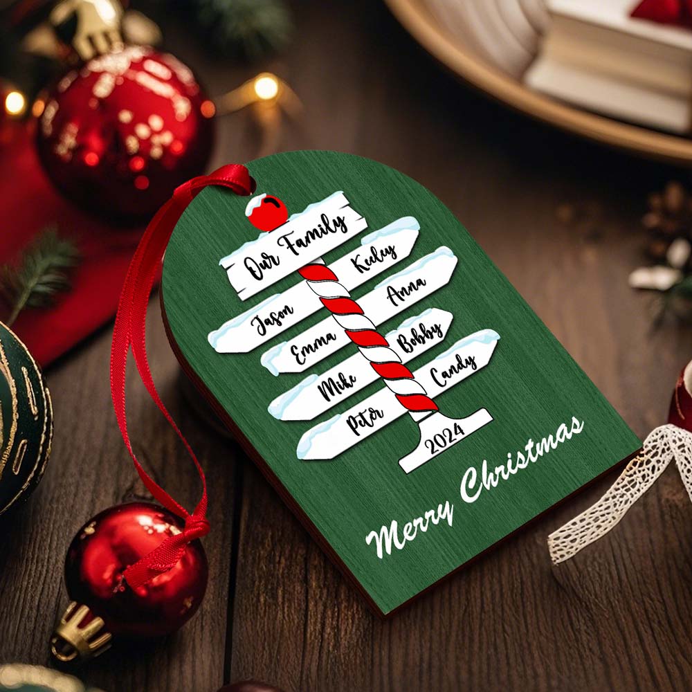 Personalized Christmas Ornaments with Family Name Ornament for Christmas Gift