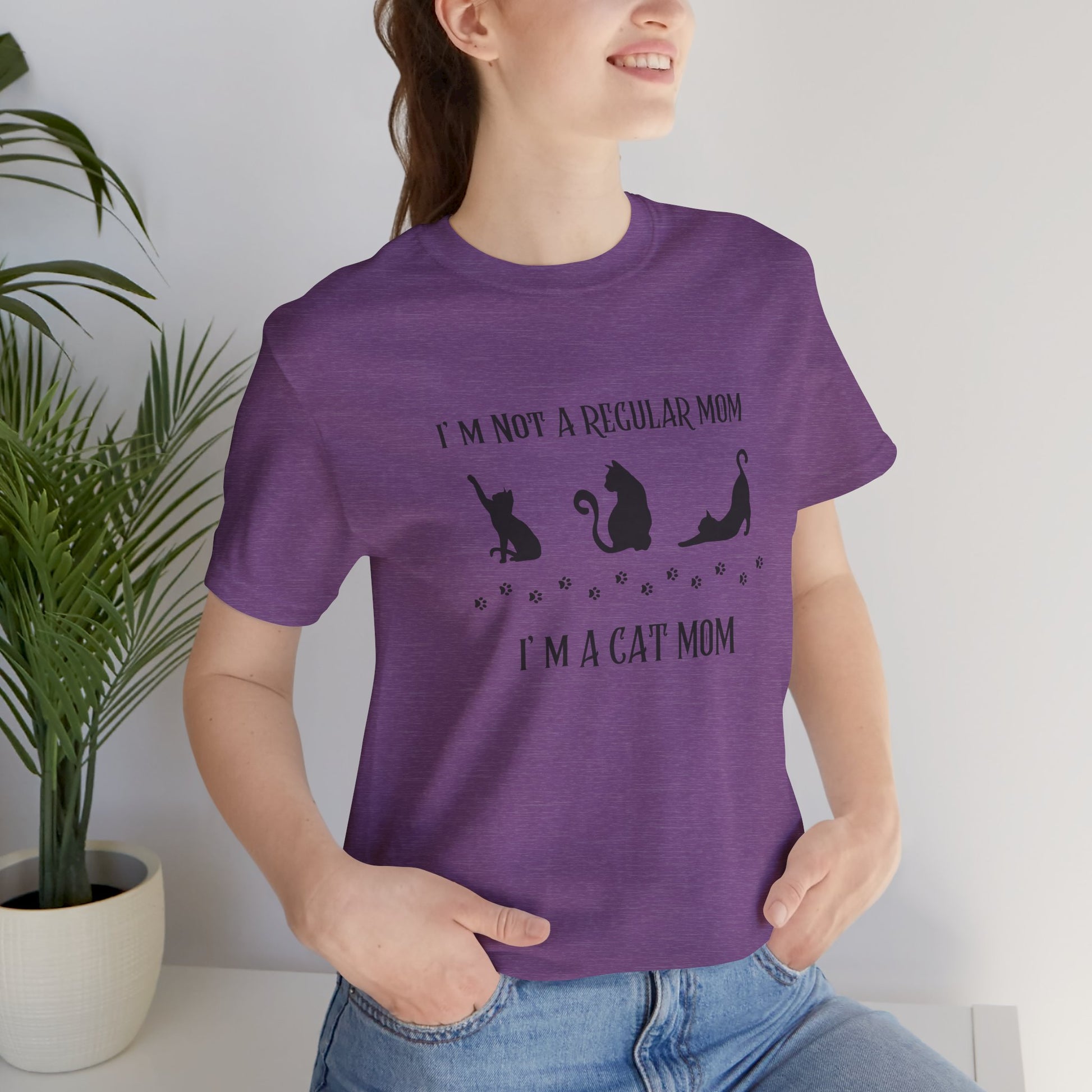 Cat Mom Unisex Tee - I Am not a Regular Mom Design - furevermama