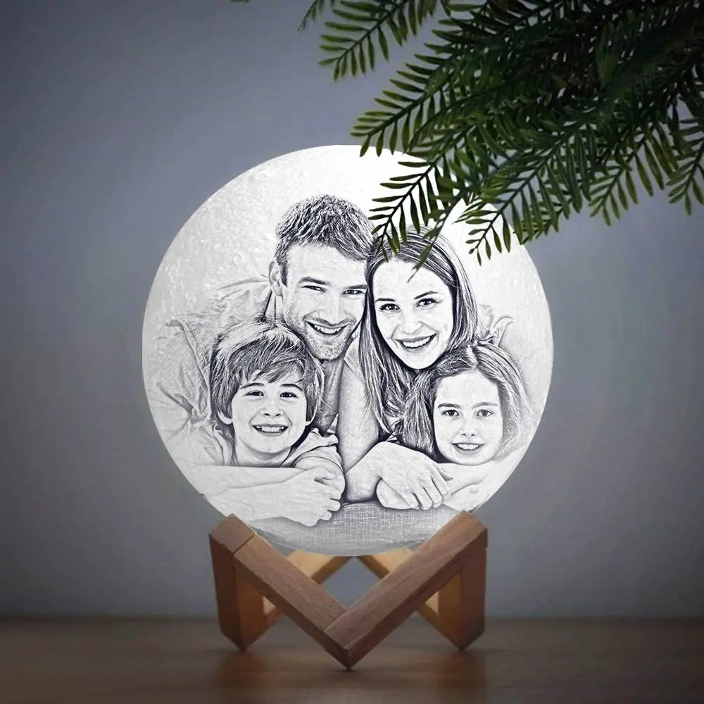 Custom 3D Printed Photo Lunar Light Moon Lamp - Mother's Day Gift - furevermama