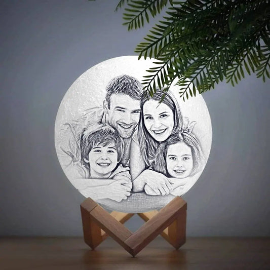 Custom 3D Printed Photo Lunar Light Moon Lamp - Mother's Day Gift - furevermama
