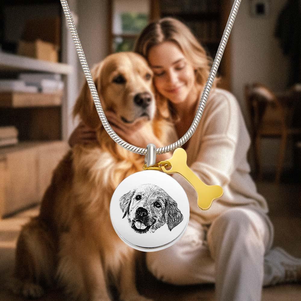 Personalized Engraved Pet Ashes Necklace for Dog Cat Pet Lovers - furevermama