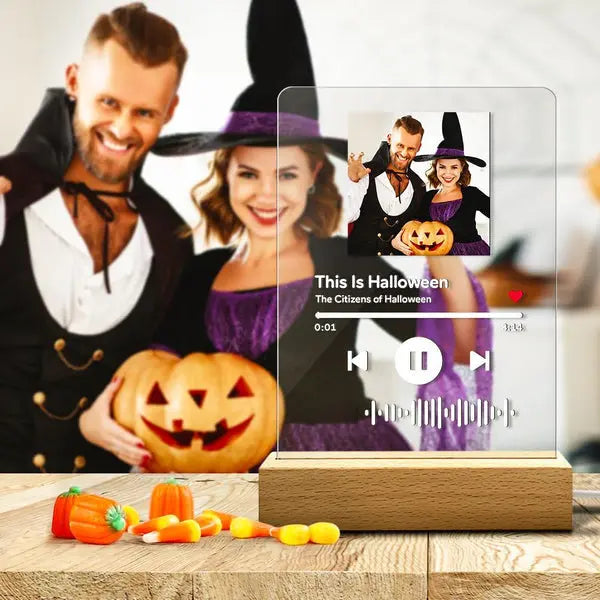 Custom Scannable Code Acrylic Music Song Plaque Night Light - furevermama