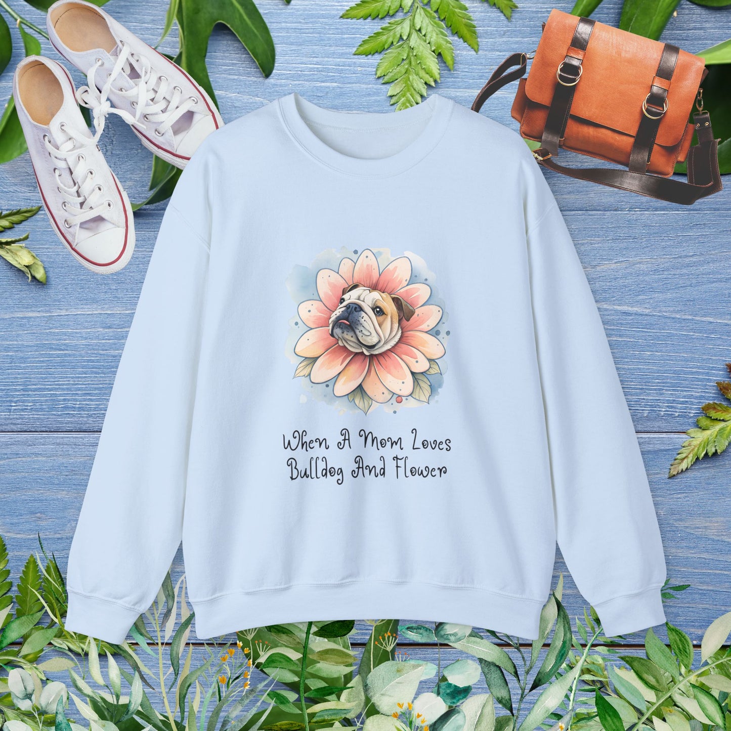 Bulldog Flower Unisex Sweatshirt - furevermama