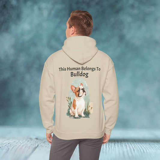 This Human Belongs to Bulldog Unisex Hoodie - furevermama