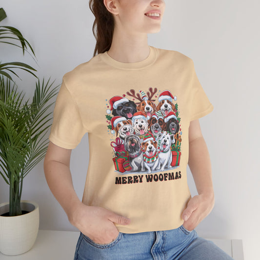 Merry Woofmas With All Dogs Jersey T-Shirt - furevermama