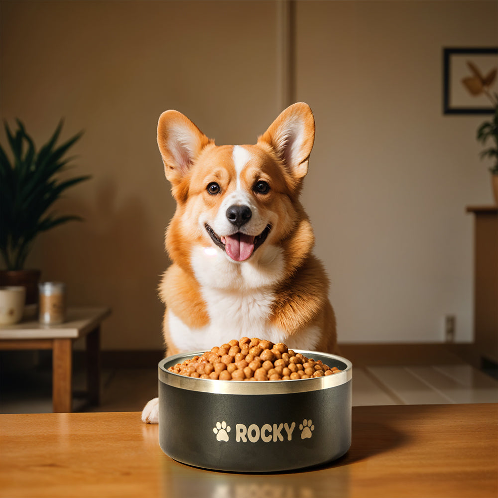 Personalized Name Pet Non-slip Feeding Bowl - furevermama