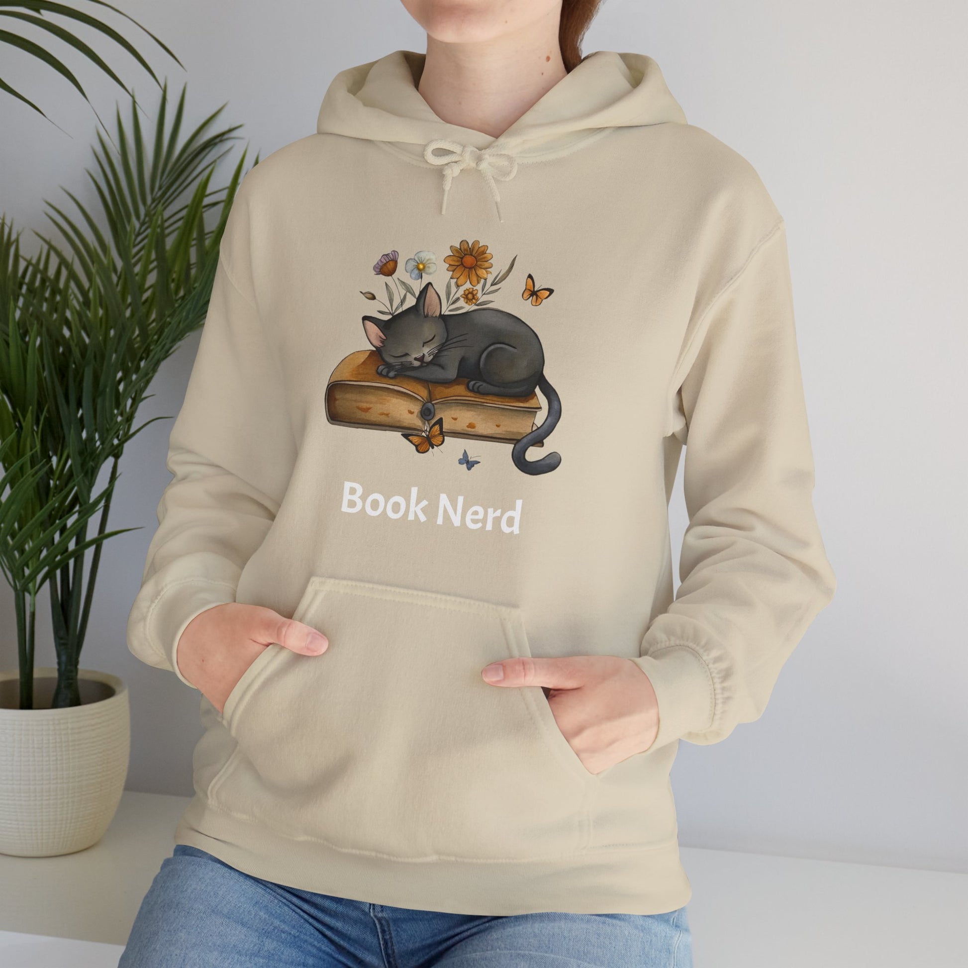 Cat The Book Nerb Unisex Hoodie - furevermama