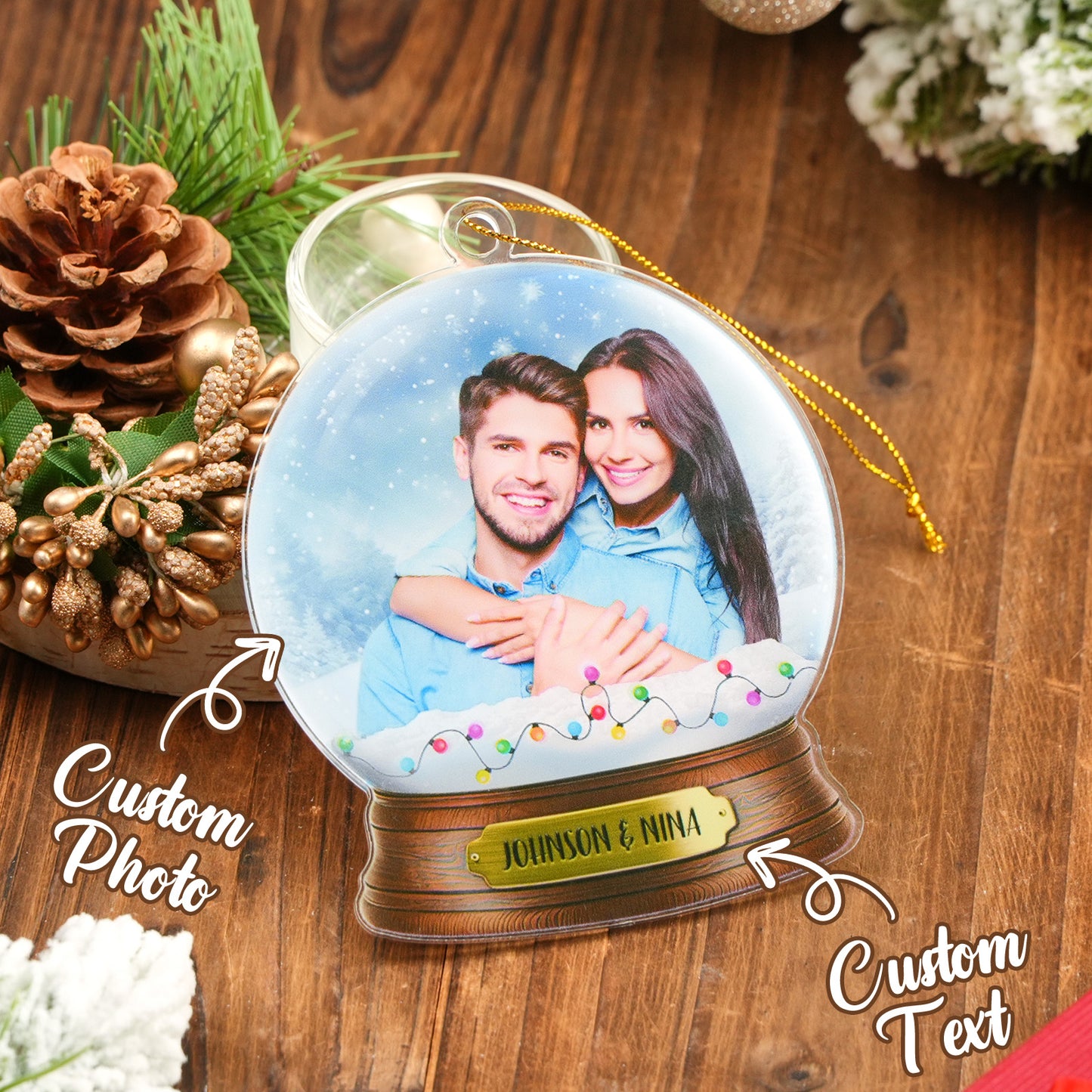 Custom Crystal Ball Shaped Acrylic Ornament – Perfect Christmas Gift
