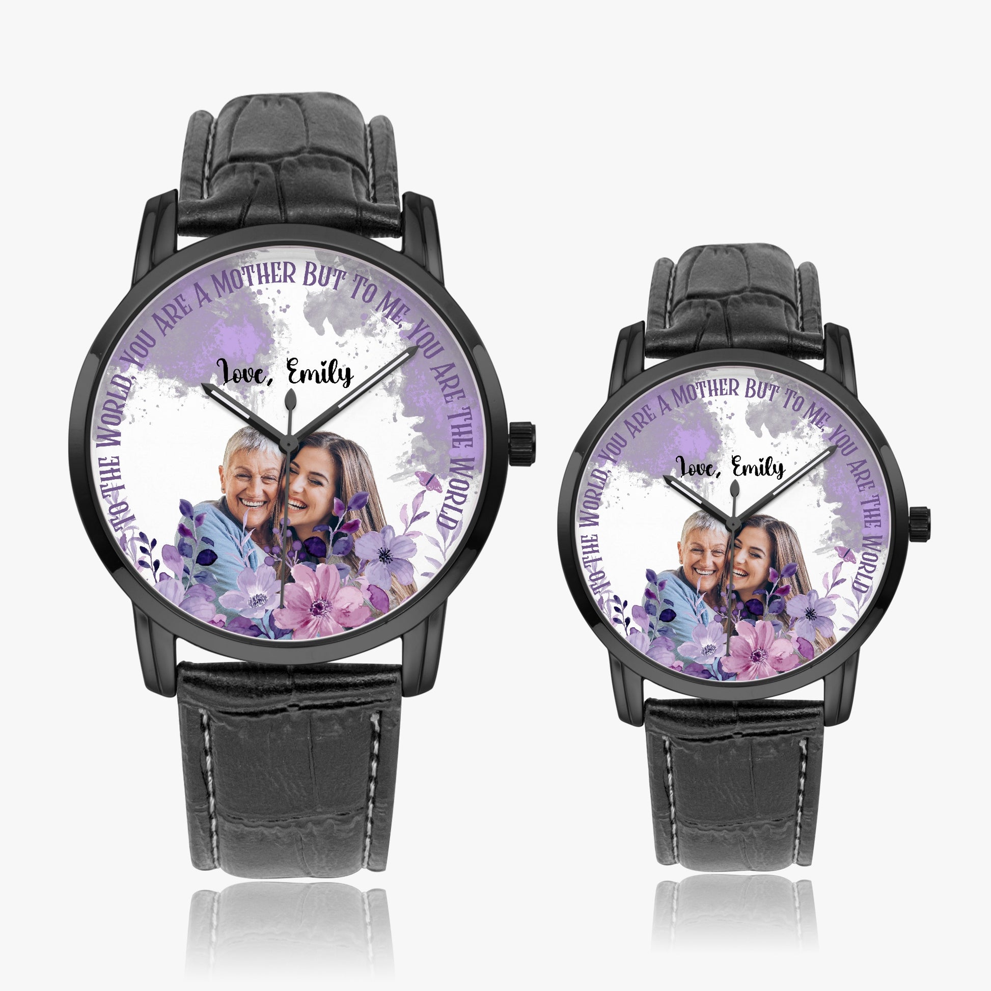 Personalized Premium Wide Type Quartz Watch - With Your Photo and Name - furevermama