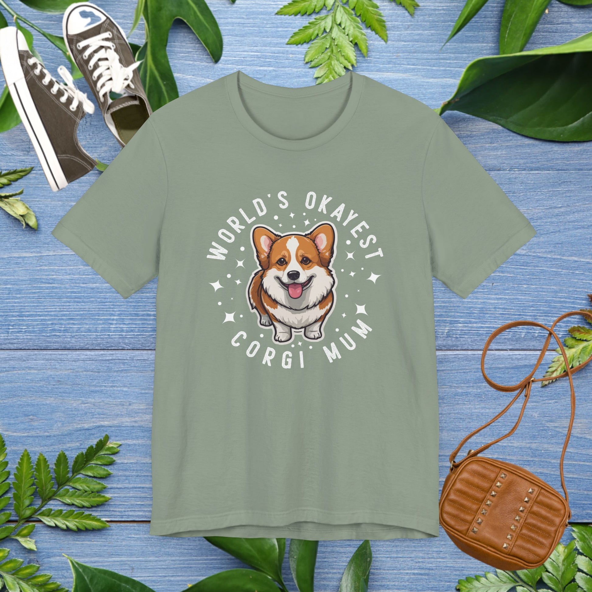 World's Okayest Corgi Mum Unisex T-Shirt - furevermama