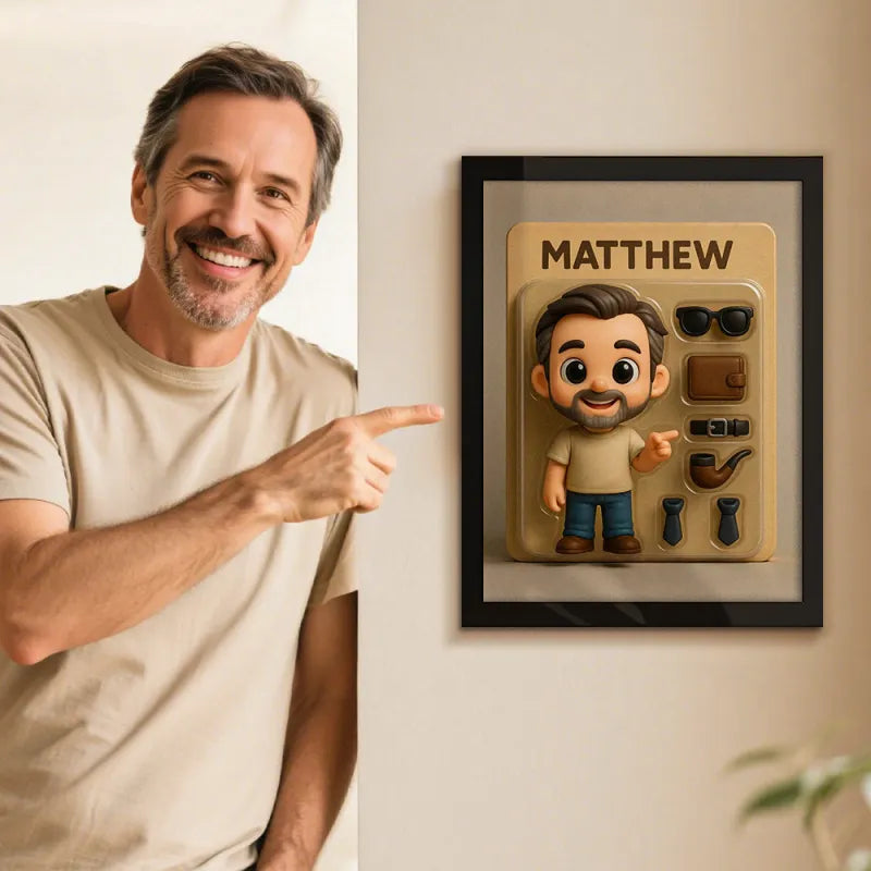 Custom Cartoon Style Photo Frame Decorations (Flat Print) - furevermama