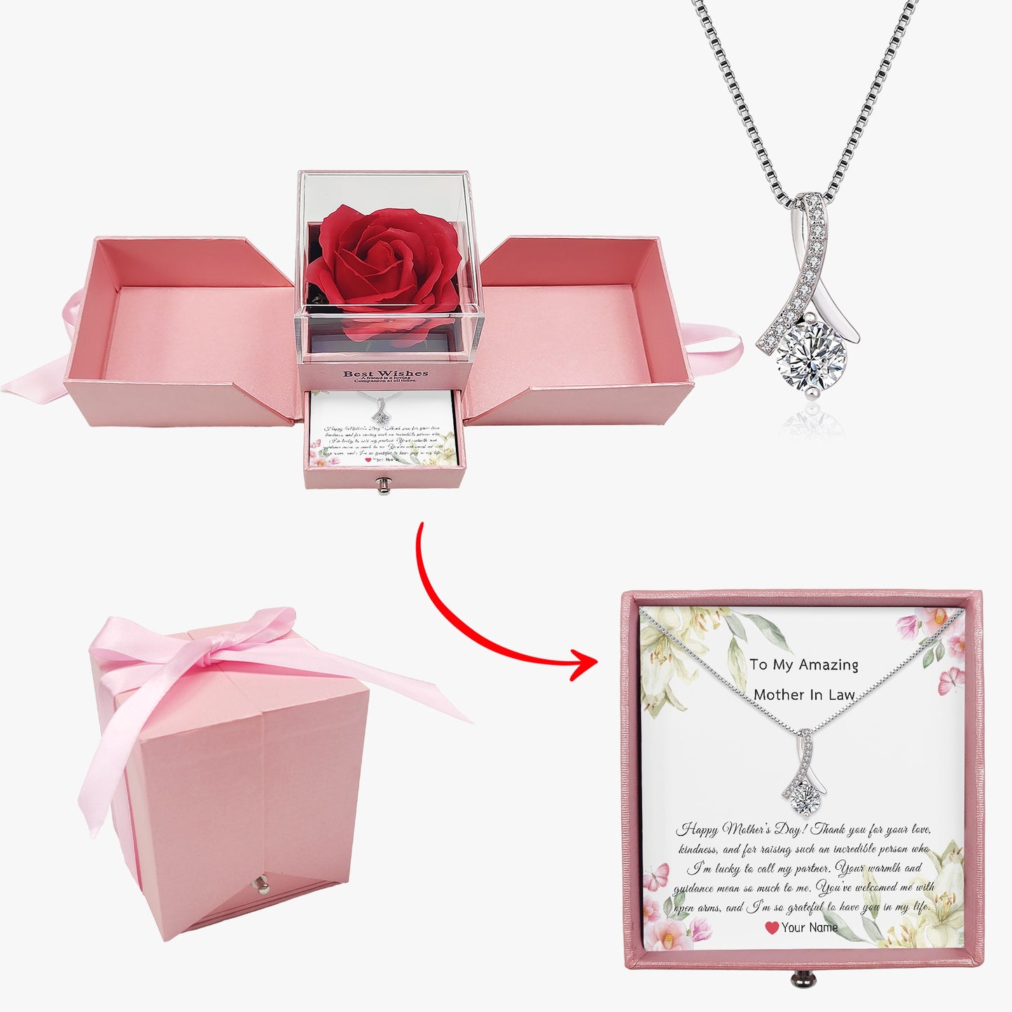 Elegant Necklace with Gift Box For Mother In Law - furevermama