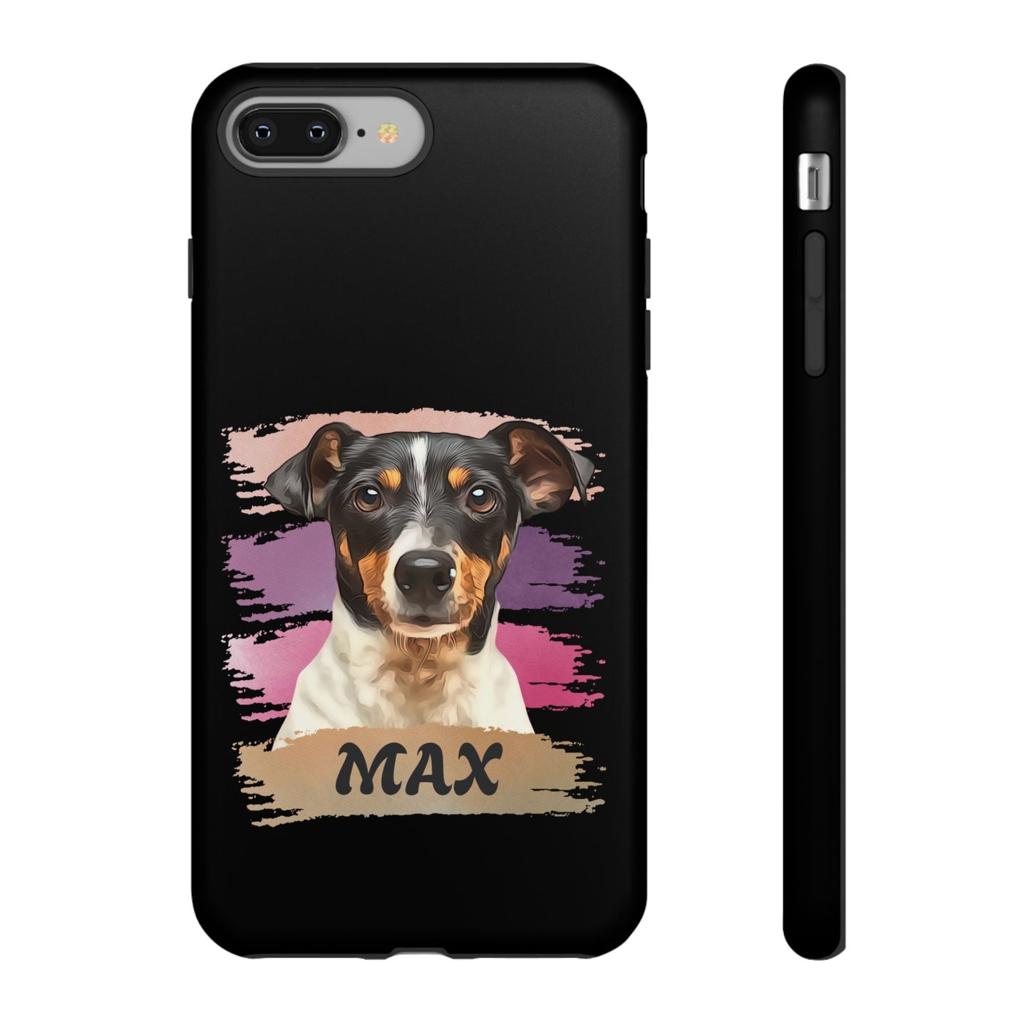 Custom Pet Portrait Phone Case, Pink Brush Edition - furevermama