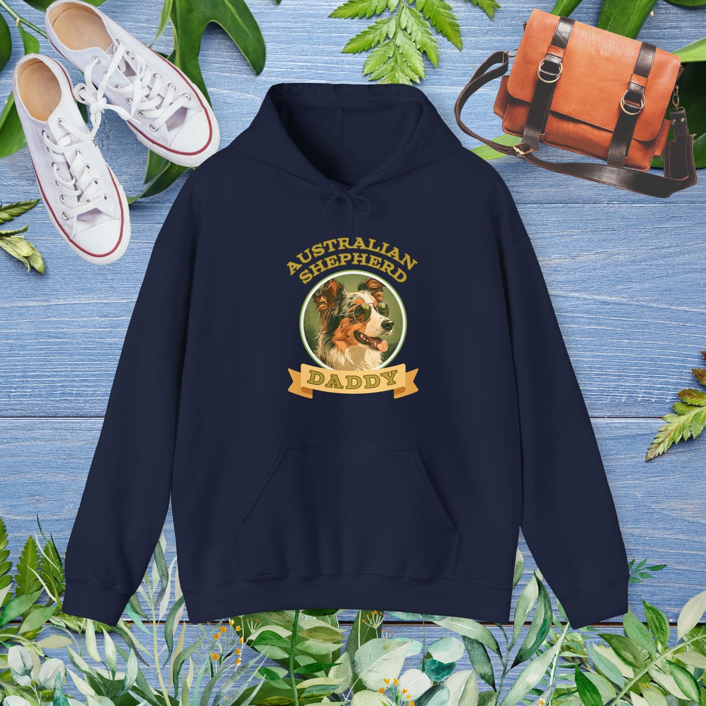 Australia Shepherd Daddy Hoodie - furevermama