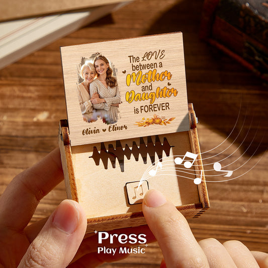 Mother and Daughter Personalized Wooden Music Box Gift