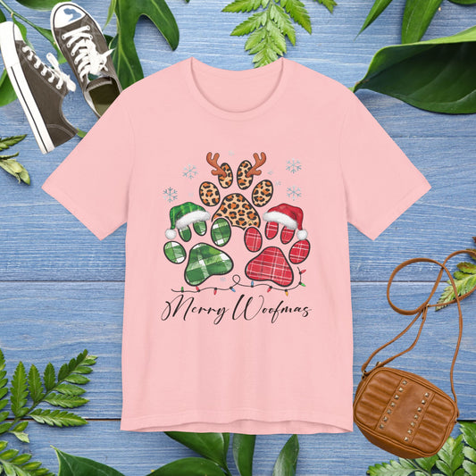 Merry Woofmas, Paw Jersey T-Shirt - furevermama